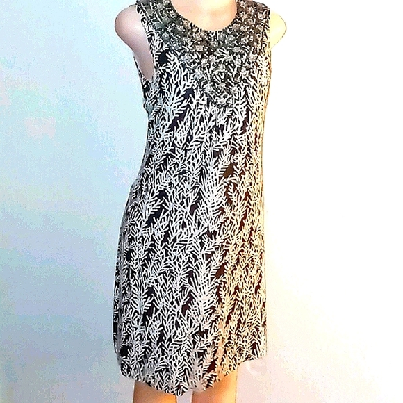 🌈HP🌼Tory Burch beaded coral reef shift dress - Picture 1 of 13